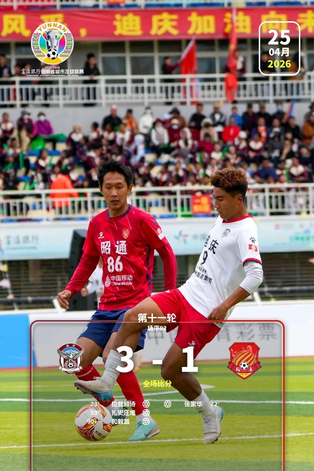 2026世界杯-滇超第十一轮战报来袭 | 丽江十一连胜！昆明重返次席！